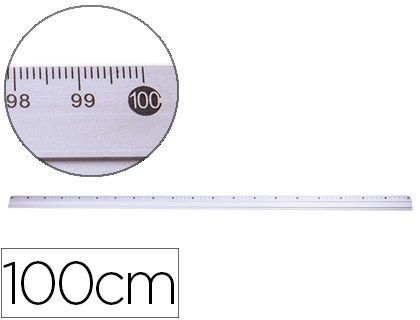 Regla Metalica Q-Connect Aluminio 1 M
