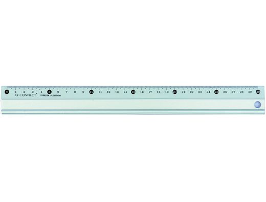 Regla Metalica Q-Connect Aluminio 30 Cm