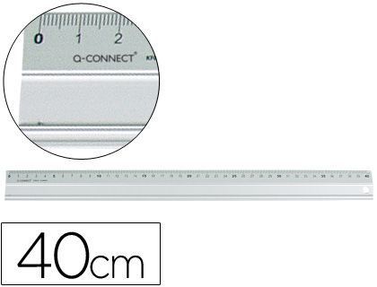 Regla Metalica Q-Connect Aluminio 40 Cm
