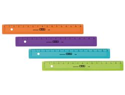 Regla Mor 16 cm Plastico de Colores Surtidos Graduada y Biselada