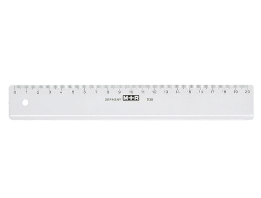 Regla Mor 20 cm Plastico Transparente