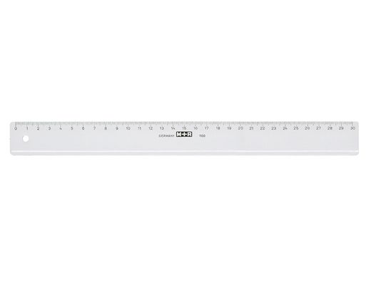 Regla Mor 30 cm Plastico Transparente