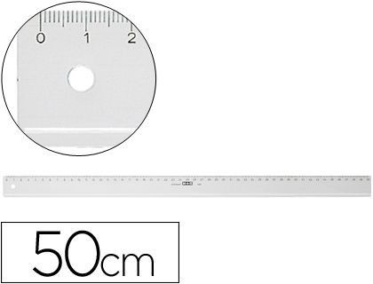 Regla Mor 50 cm Plastico Transparente