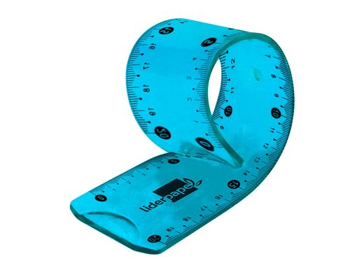 Regla plastico flexible 20 cm colores surtidos