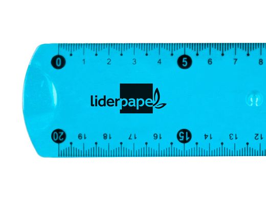 Regla plastico flexible 20 cm colores surtidos