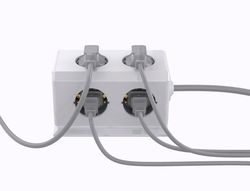 Regleta q-connect enchufe multiple 10 en 1 cable 1,4 mt 6 tomas de corriente+3 usb+1 usb tipo c 140x76x87mm