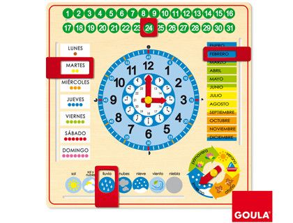 Reloj calendario diset castellano