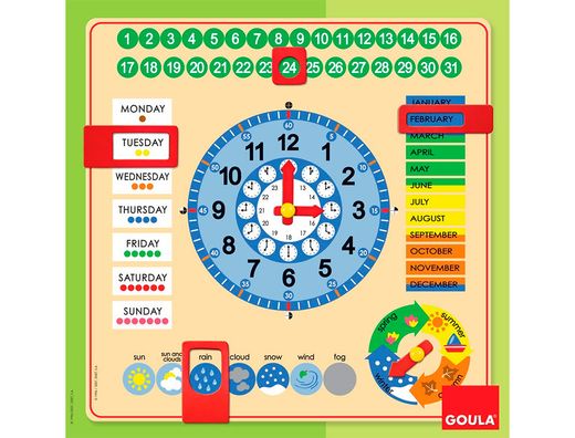Reloj calendario diset castellano