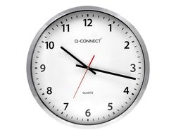 Reloj q-connect de pared plastico oficina redondo 50 cm marco cromado