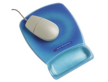 Reposamuñecas 3M para Raton Azul Fluorescente con Superficie de Precision Mwj30