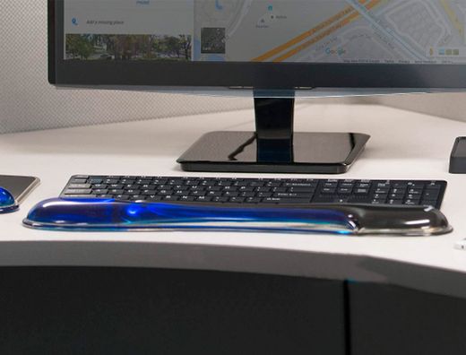 Reposamuñecas kensington duo gel teclado color negro/azul 240x182x25 mm