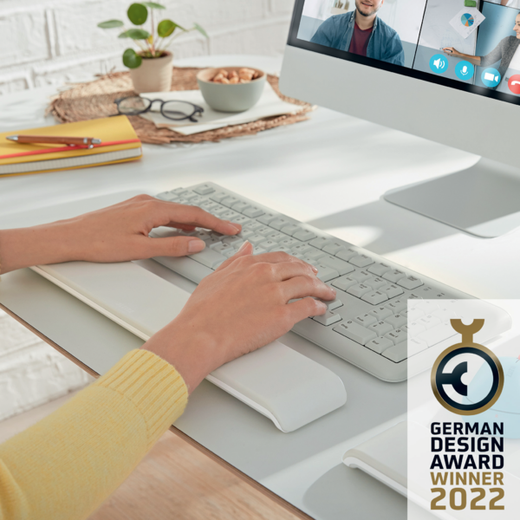 Reposamuñecas para teclado ajustable Leitz Ergo Cosy, gris