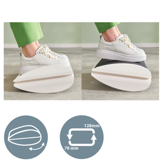 Reposapiés ajustable de escritorio Ergo, gris