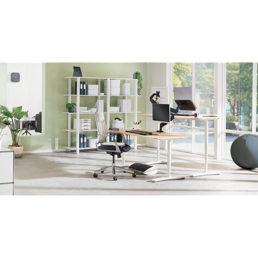 Reposapiés ajustable de escritorio Ergo, gris