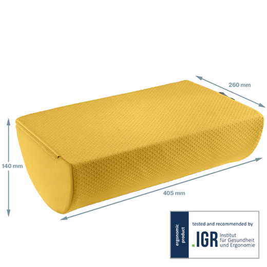 Reposapiés de escritorio Active Ergo Cosy, amarillo