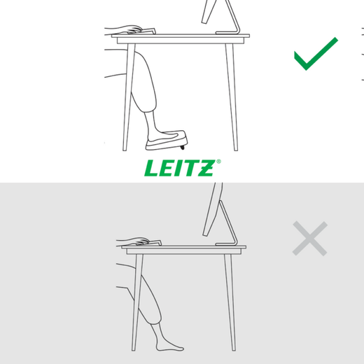Reposapiés de escritorio ajustable en plástico reciclado Leitz Ergo