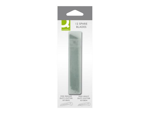 Repuesto Cuter Ancho Metalico Q-Connect 0,5X18 mm -Estuche de 12 Cuchillas