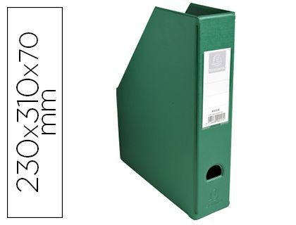 Revistero exacompta pvc lomo 70mm color verde 230x310x70 mm