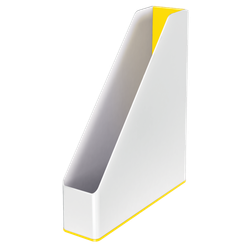 Revistero Leitz WOW DUAL, amarillo/blanco