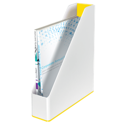 Revistero Leitz WOW DUAL, amarillo/blanco