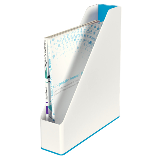 Revistero Leitz WOW DUAL, azul/blanco