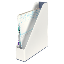 Revistero Leitz WOW DUAL, blanco/gris