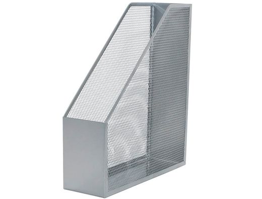 Revistero Metalico Q-Connect Rejilla Gxa29 Gris 87X295X250 Mm
