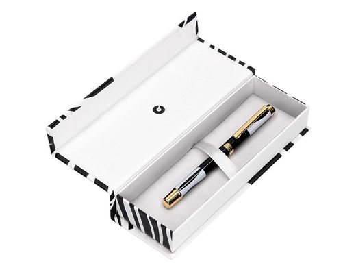 Roller belius dualita cuerpo blanco color negro tinta negra caja de diseño