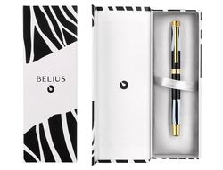 Roller belius dualita cuerpo blanco color negro tinta negra caja de diseño