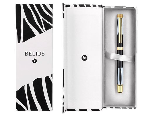 Roller belius dualita cuerpo blanco color negro tinta negra caja de diseño