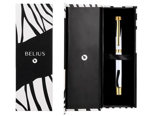 Roller belius dualita cuerpo negro color blanco tinta negra caja de diseño