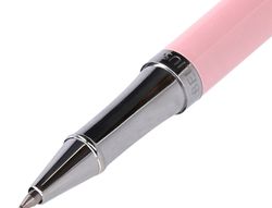 Roller belius ink dreams aluminio color rosa y verde matcha plateado frase interior tinta negra caja de diseño