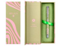 Roller belius ink dreams aluminio color verde matcha y rosa plateado frase interior tinta negra caja de diseño