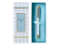 Roller belius perfect picnic day aluminio azul celeste dorado tinta color negro caja de diseńo