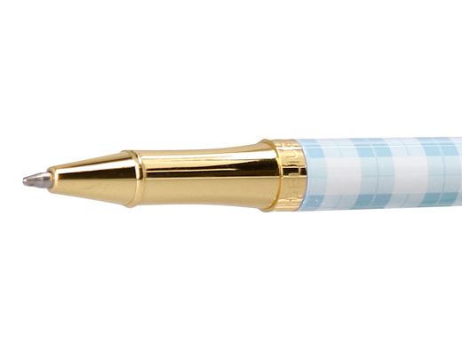 Roller belius perfect picnic day aluminio azul celeste dorado tinta color negro caja de diseńo