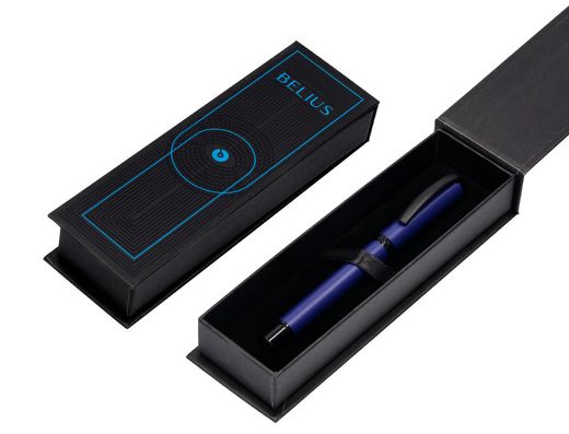 Roller belius turbo aluminio color azul y negro tinta azul caja de diseño