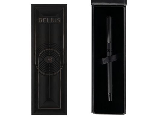 Roller belius turbo aluminio color negro tinta azul caja de diseño