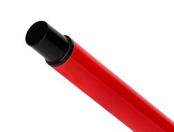 Roller belius turbo aluminio color rojo y negro tinta azul caja de diseño