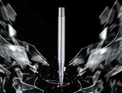 Roller belius unstoppable color plateado tinta negra caja de diseño