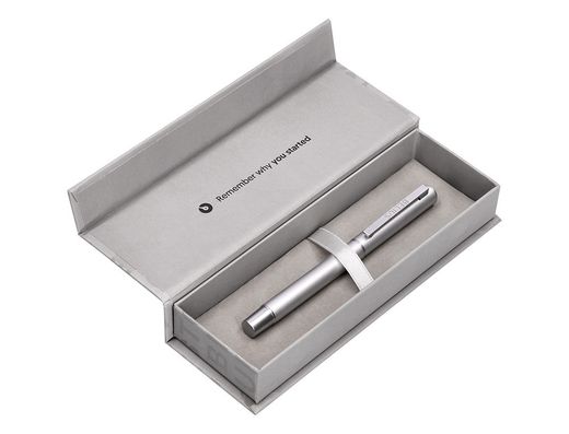 Roller belius unstoppable color plateado tinta negra caja de diseño