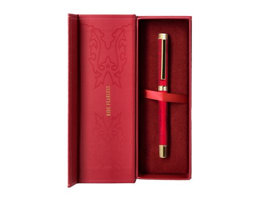 Roller belius wild west aluminio color granate dorado tinta color negro caja de diseńo