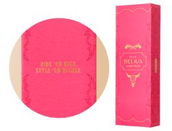 Roller belius wild west aluminio color rosa dorado tinta color negro caja de diseńo