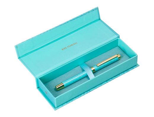 Roller belius wild west aluminio color turquesa dorado tinta color negro caja de diseńo