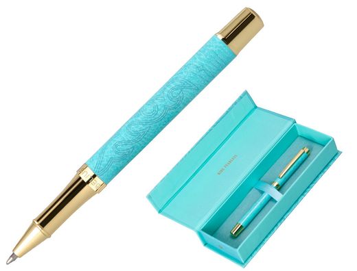 Roller belius wild west aluminio color turquesa dorado tinta color negro caja de diseńo