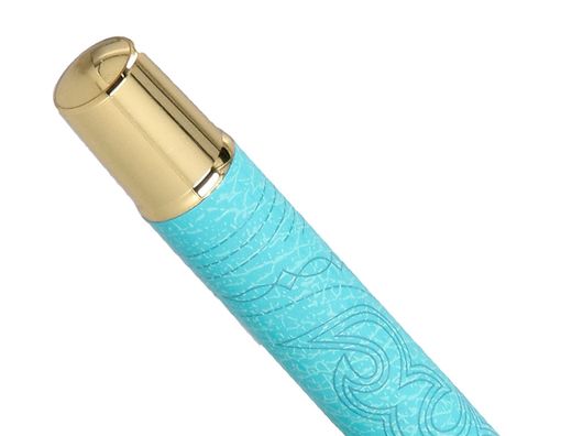 Roller belius wild west aluminio color turquesa dorado tinta color negro caja de diseńo