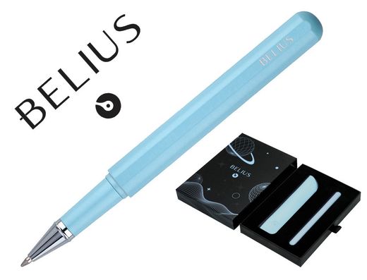 Roller y funda de similpiel belius space b color minimalista azul tinta azul caja de diseño