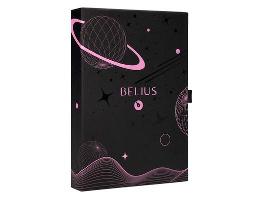 Roller y funda de similpiel belius space b color minimalista rosa tinta azul caja de diseño