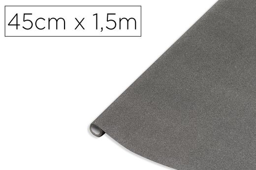 Rollo adhesivo d-c-fix antracita metal brillo ancho 45 cm largo 1,5 mt