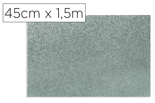 Rollo adhesivo d-c-fix gris metal brillo ancho 45 cm largo 1,5 mt