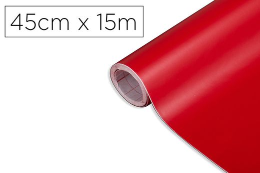 Rollo adhesivo d-c-fix rojo señales mate ancho 45 cm largo 15 mt